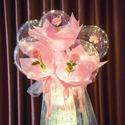balon LED cu trandafir