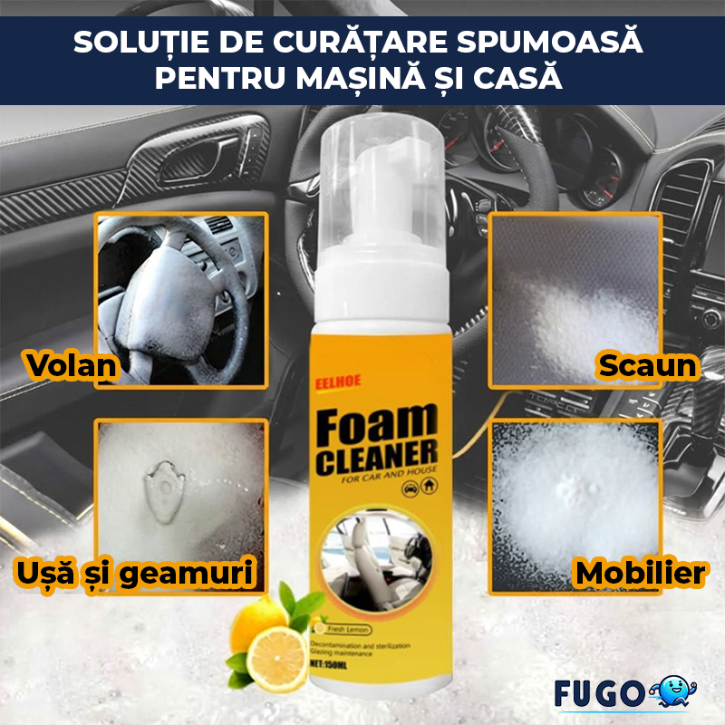 Solutie de curatare spumoasa pentru masina si casa