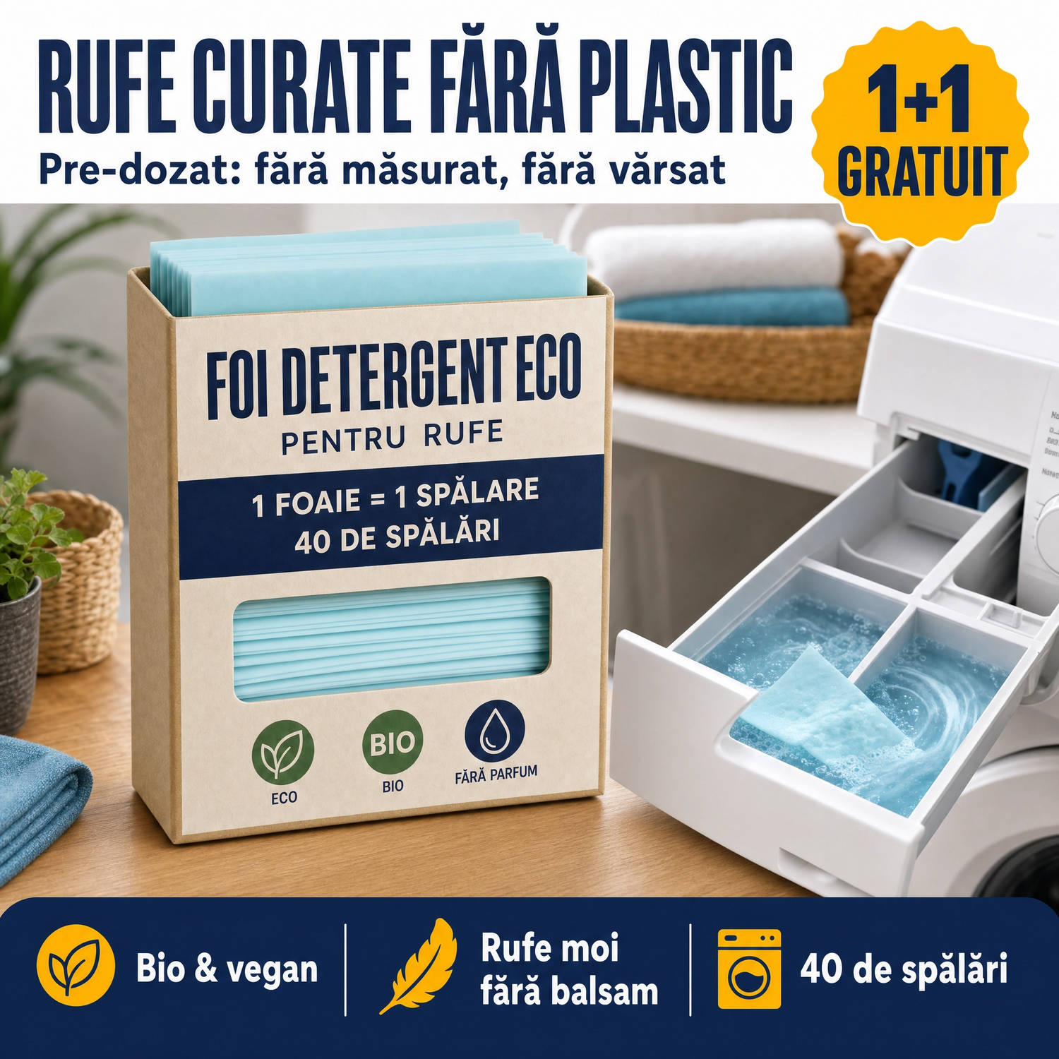 Servetele eco de rufe - oferta 1+1 GRATUIT