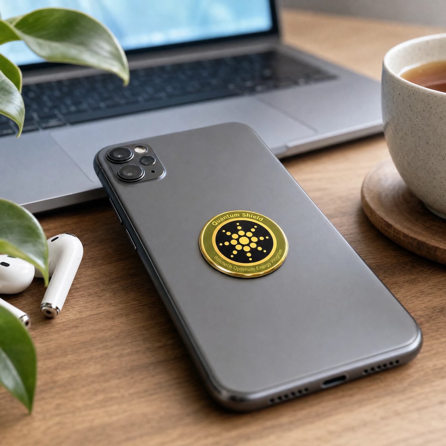 Set 6 Sticker silicon anti-radiatii EMF pentru telefon si laptop
