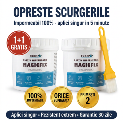 Adeziv impermeabil MagicFix - opreste scurgerile, 1+1 gratis
