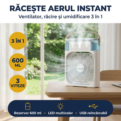 Ventilator portabil 3 in 1 - raceste aerul instant