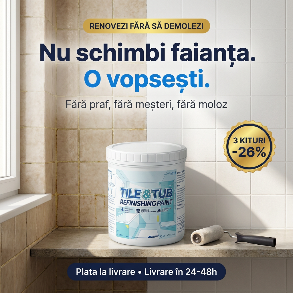 Kit vopsea pentru faianta si cada - renovezi fara sa demolezi