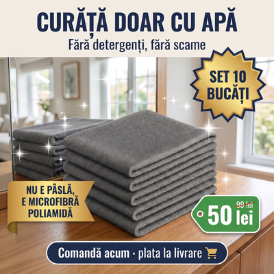 Lavete Magice - hero curata doar cu apa, microfibra poliamida