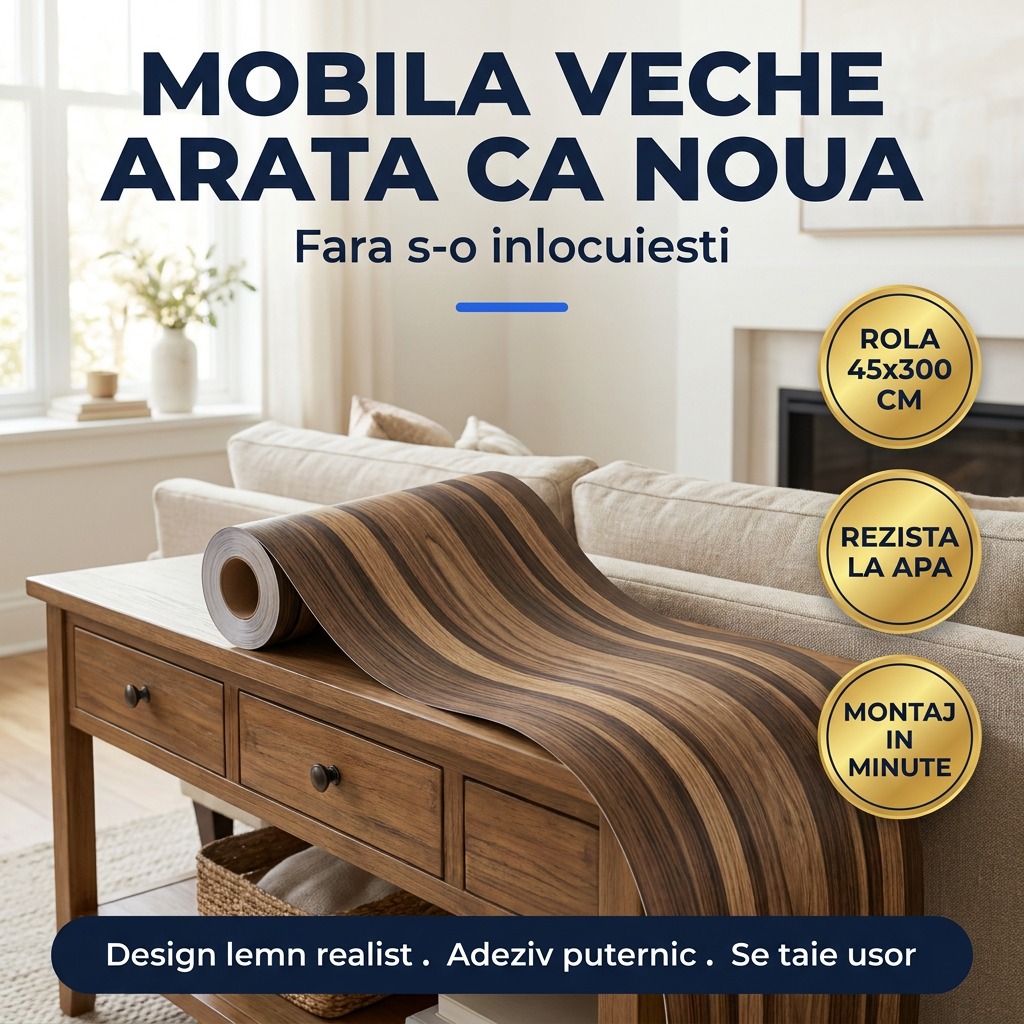 WoodFix folie lemn - mobila veche arata ca noua