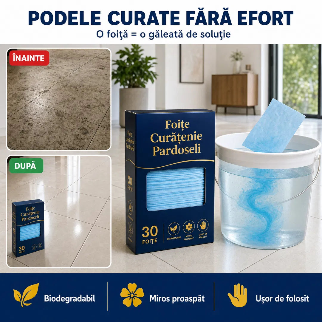 Tablete biodegradabile pentru pardoseli - reclama 1+1 gratis